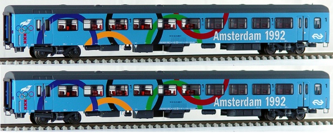 Set of 2 Passenger cars 1st class type ICR A10 Amsterdam olympic games 1992<br /><a href='images/pictures/LS_Models/44058.jpg' target='_blank'>Full size image</a>